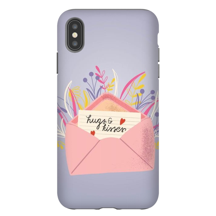 iPhone Xs Max StrongFit Hugs and Kisses, Happy Valentine's Day 1 by Jelena Obradovic