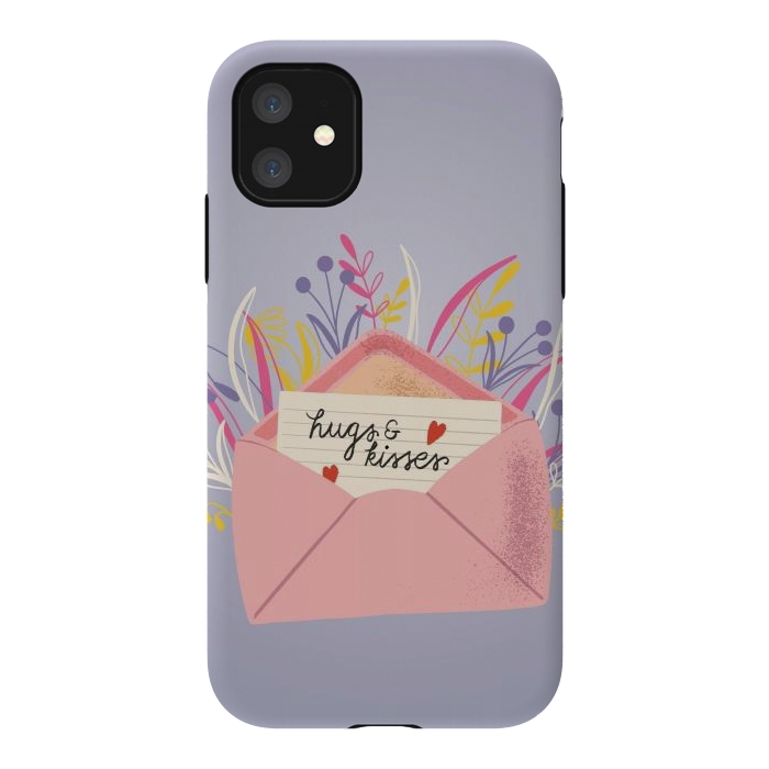 iPhone 11 StrongFit Hugs and Kisses, Happy Valentine's Day 1 by Jelena Obradovic