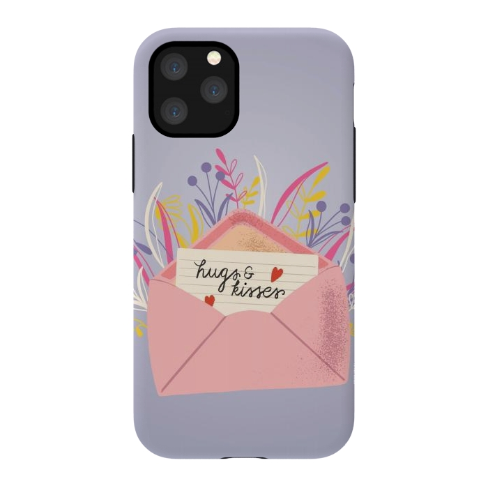 iPhone 11 Pro StrongFit Hugs and Kisses, Happy Valentine's Day 1 by Jelena Obradovic