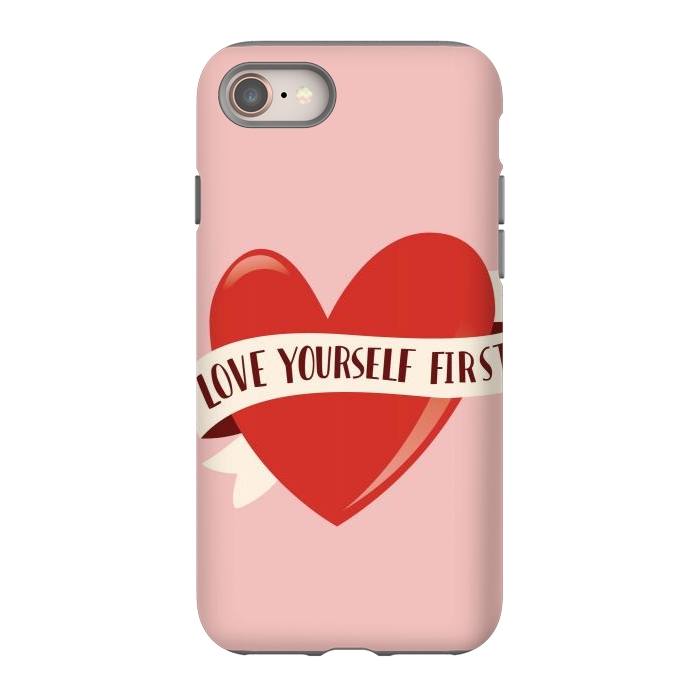 iPhone 8 StrongFit Love Yourself First, Happy Valentine's Day by Jelena Obradovic