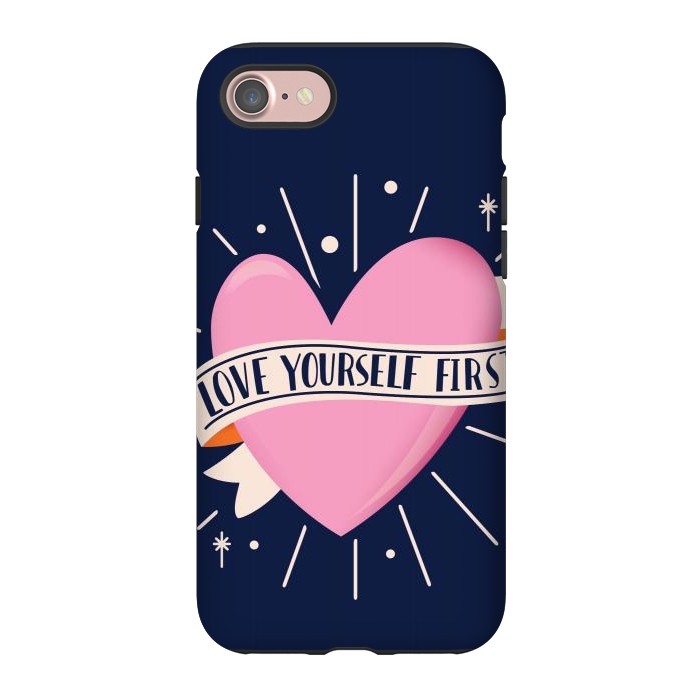 iPhone 7 StrongFit Love Yourself First, Happy Valentine's Day 2 by Jelena Obradovic