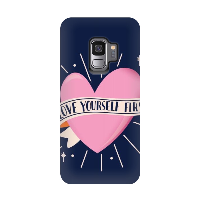 Galaxy S9 StrongFit Love Yourself First, Happy Valentine's Day 2 by Jelena Obradovic