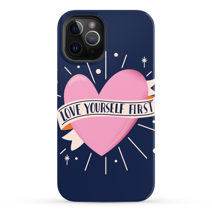iPhone 12 Pro Max StrongFit Love Yourself First, Happy Valentine's Day 2 by Jelena Obradovic