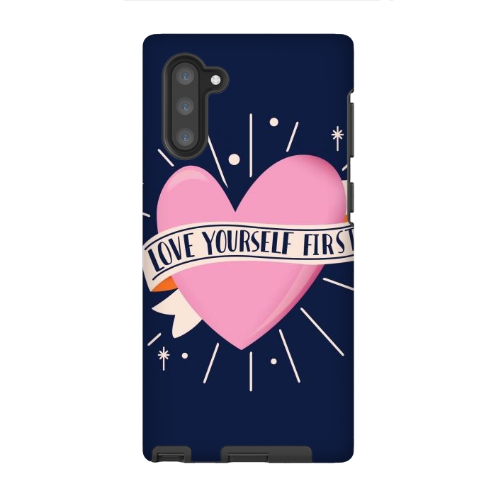 Galaxy Note 10 StrongFit Love Yourself First, Happy Valentine's Day 2 by Jelena Obradovic