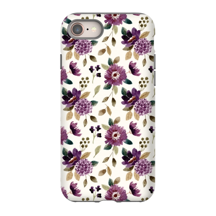 iPhone 8 StrongFit purple grapevine pattern by MALLIKA