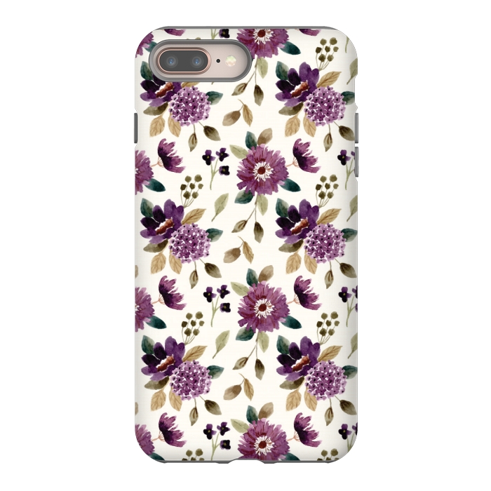 iPhone 8 plus StrongFit purple grapevine pattern by MALLIKA