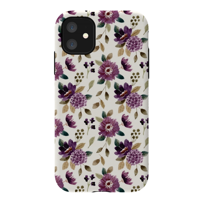 iPhone 11 StrongFit purple grapevine pattern by MALLIKA