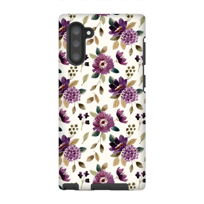 Galaxy Note 10 StrongFit purple grapevine pattern by MALLIKA