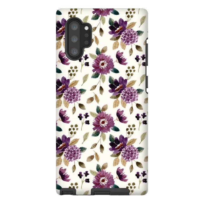 Galaxy Note 10 plus StrongFit purple grapevine pattern by MALLIKA