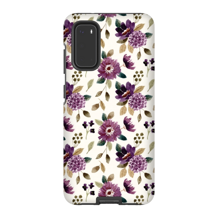 Galaxy S20 StrongFit purple grapevine pattern by MALLIKA