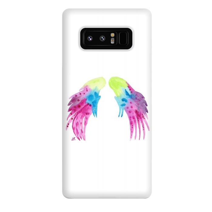Galaxy Note 8 StrongFit Angel wings watercolor  by ArtKingdom7