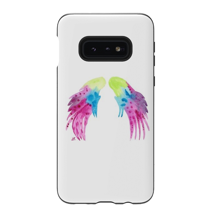 Galaxy S10e StrongFit Angel wings watercolor  by ArtKingdom7