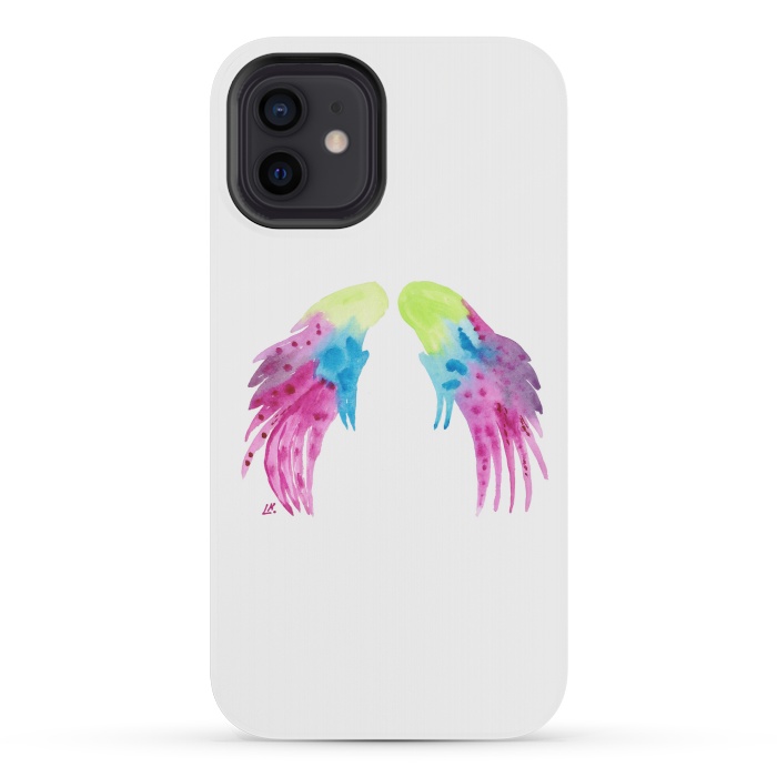 iPhone 12 mini StrongFit Angel wings watercolor  by ArtKingdom7