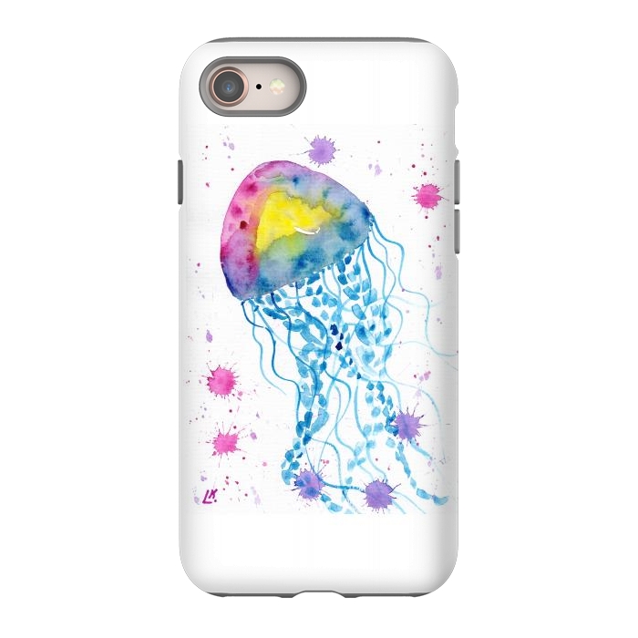 iPhone 8 StrongFit Jellyfish watercolor 22 by ArtKingdom7