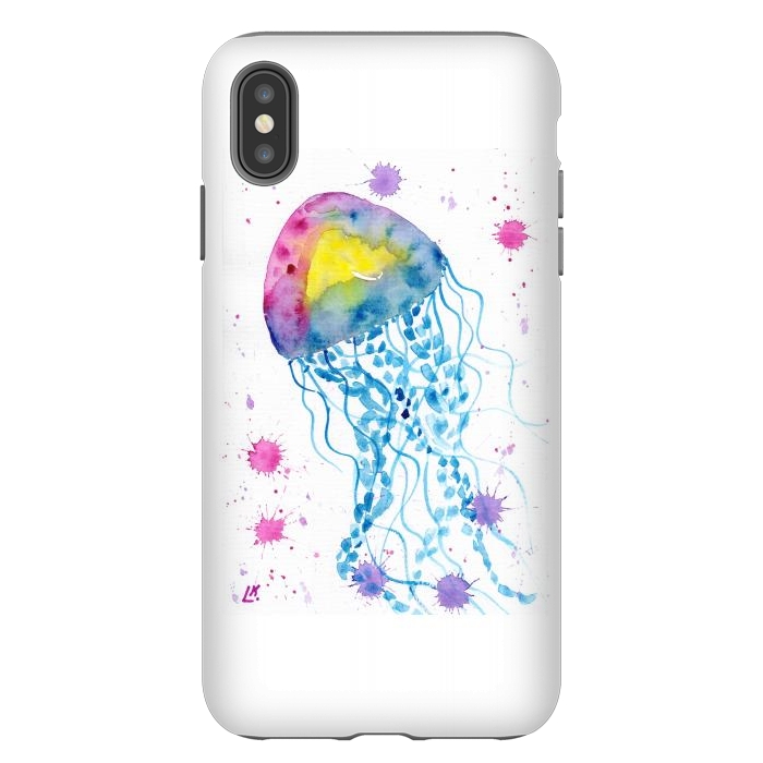 iPhone Xs Max StrongFit Jellyfish watercolor 22 by ArtKingdom7