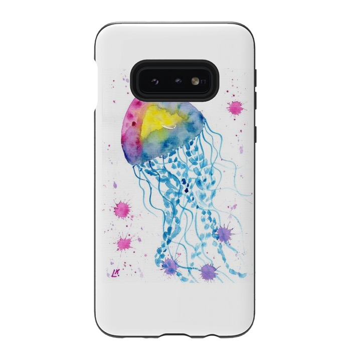 Galaxy S10e StrongFit Jellyfish watercolor 22 by ArtKingdom7