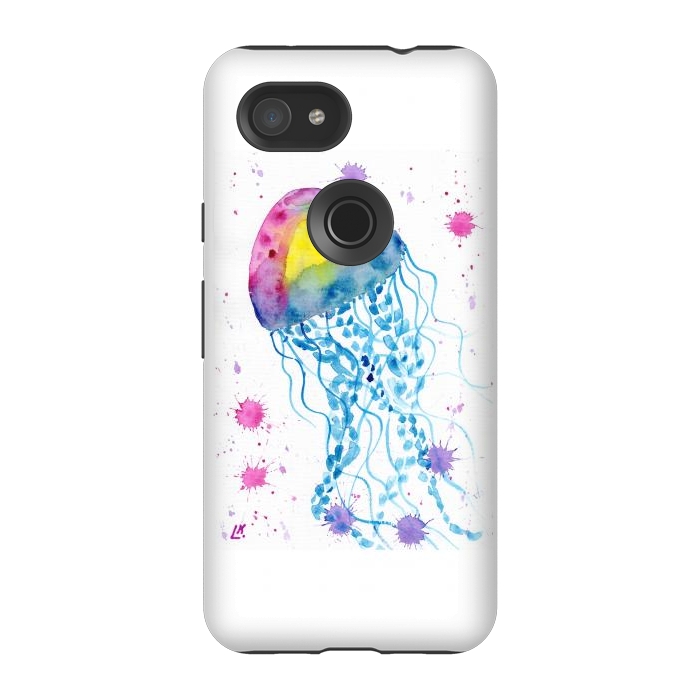 Pixel 3A StrongFit Jellyfish watercolor 22 by ArtKingdom7