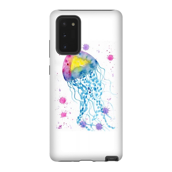 Galaxy Note 20 StrongFit Jellyfish watercolor 22 by ArtKingdom7