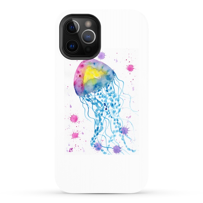 iPhone 12 Pro Max StrongFit Jellyfish watercolor 22 by ArtKingdom7