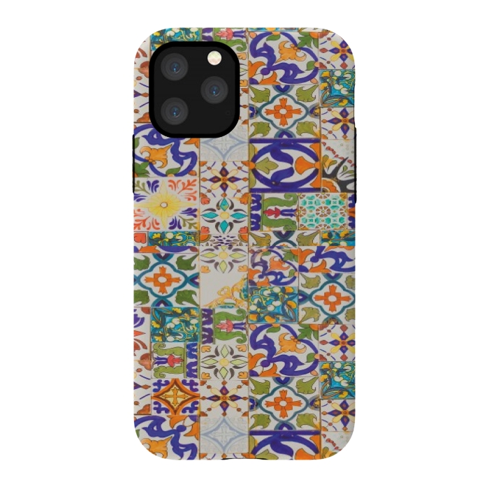 iPhone 11 Pro StrongFit OLD TILE PATTERN by MALLIKA