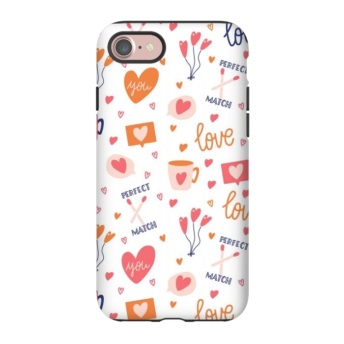 iPhone 7 StrongFit Valentine pattern 05 by Jelena Obradovic
