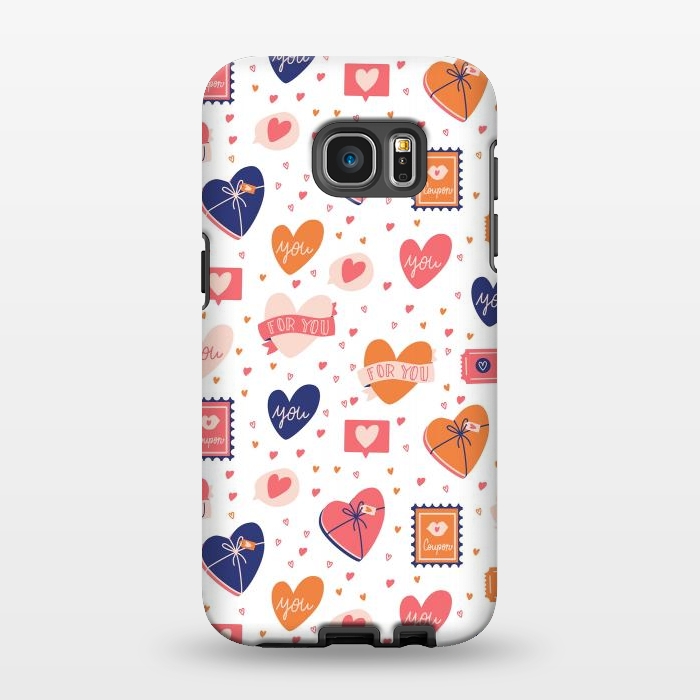 Galaxy S7 EDGE StrongFit Valentine pattern 06 by Jelena Obradovic