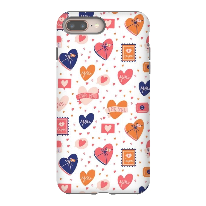 iPhone 8 plus StrongFit Valentine pattern 06 by Jelena Obradovic