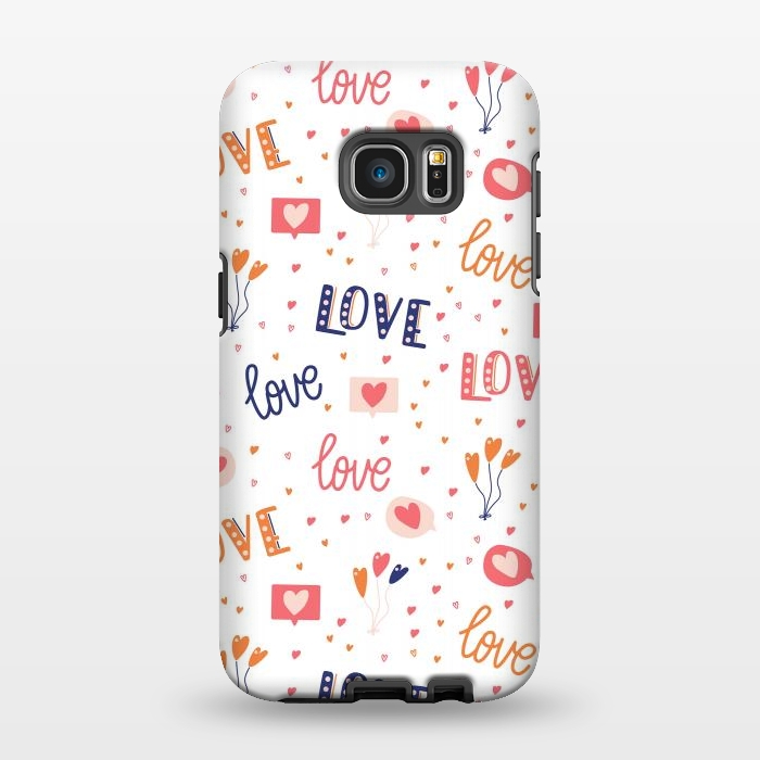 Galaxy S7 EDGE StrongFit Valentine Pattern 10 by Jelena Obradovic