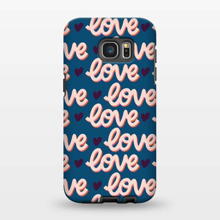 Galaxy S7 EDGE StrongFit Valentine pattern 11 by Jelena Obradovic