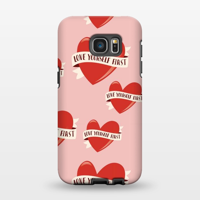 Galaxy S7 EDGE StrongFit Valentine pattern 13 by Jelena Obradovic