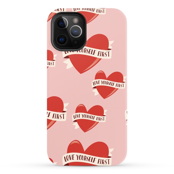 iPhone 12 Pro StrongFit Valentine pattern 13 by Jelena Obradovic