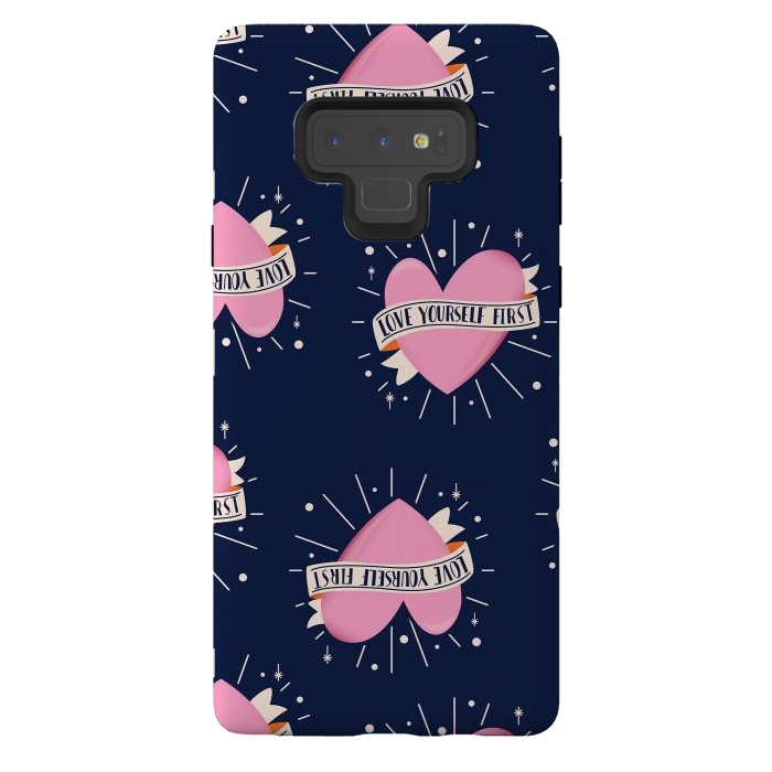 Galaxy Note 9 StrongFit Valentine pattern 14 by Jelena Obradovic