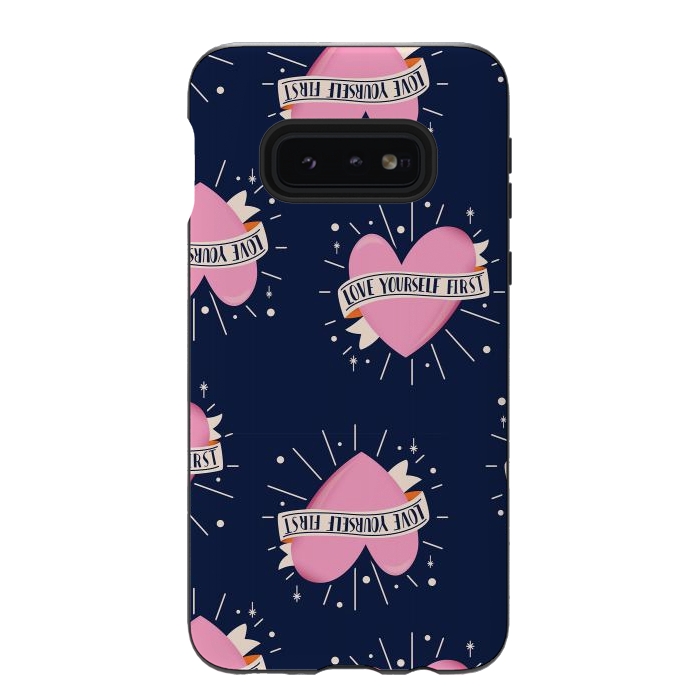 Galaxy S10e StrongFit Valentine pattern 14 by Jelena Obradovic