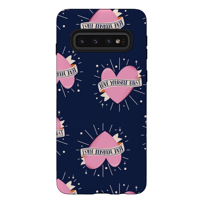 Galaxy S10 StrongFit Valentine pattern 14 by Jelena Obradovic