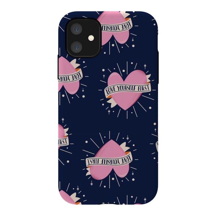 iPhone 11 StrongFit Valentine pattern 14 by Jelena Obradovic