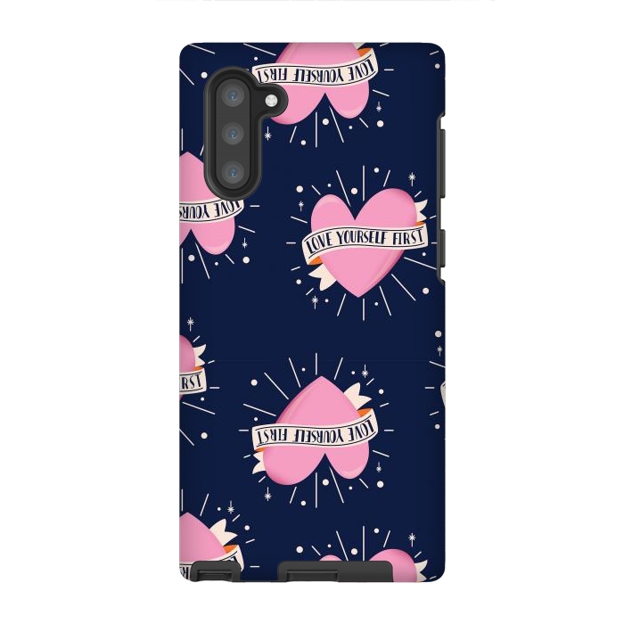 Galaxy Note 10 StrongFit Valentine pattern 14 by Jelena Obradovic