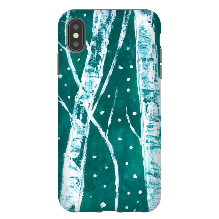iPhone Xs Max StrongFit Birch tree painting by ArtKingdom7