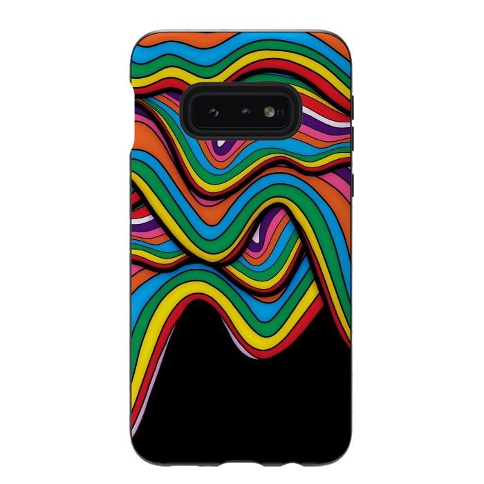 Galaxy S10e StrongFit The falling waves by Steve Wade (Swade)