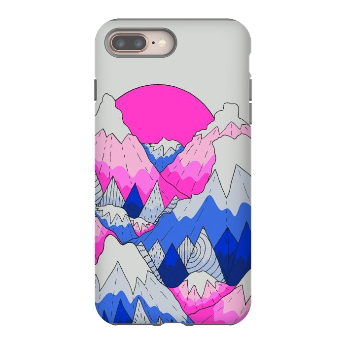 iPhone 7 plus StrongFit The hot pink and blue peaks by Steve Wade (Swade)