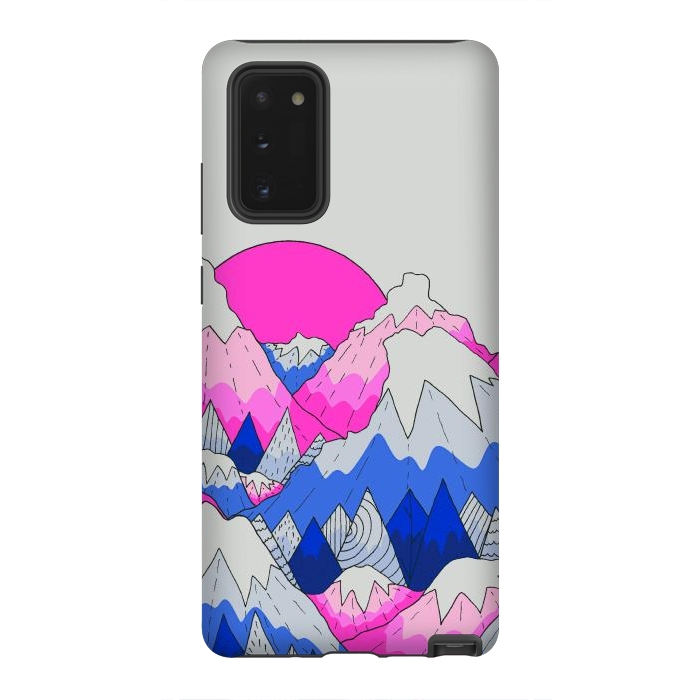 Galaxy Note 20 StrongFit The hot pink and blue peaks by Steve Wade (Swade)