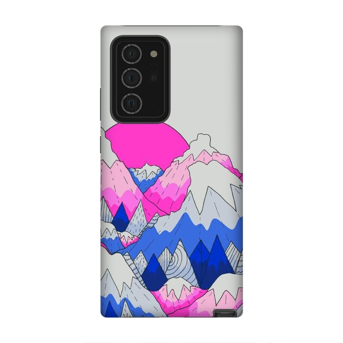 Galaxy Note 20 Ultra StrongFit The hot pink and blue peaks by Steve Wade (Swade)