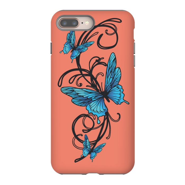 iPhone 7 plus StrongFit beautiful butterfly pattern by MALLIKA
