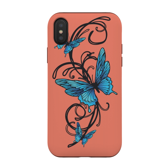 iPhone Xs / X StrongFit beautiful butterfly pattern by MALLIKA