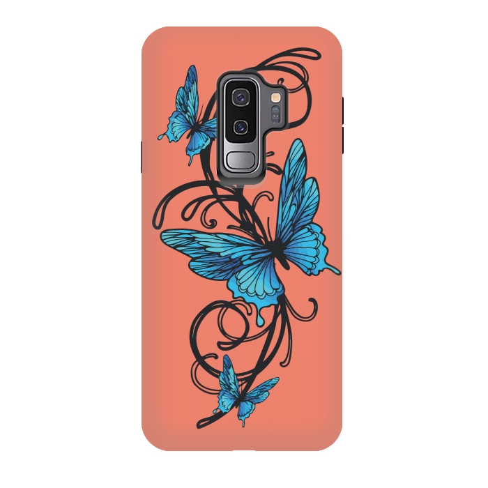 Galaxy S9 plus StrongFit beautiful butterfly pattern by MALLIKA