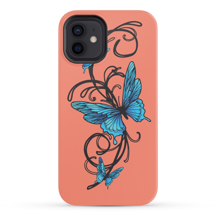 iPhone 12 StrongFit beautiful butterfly pattern by MALLIKA