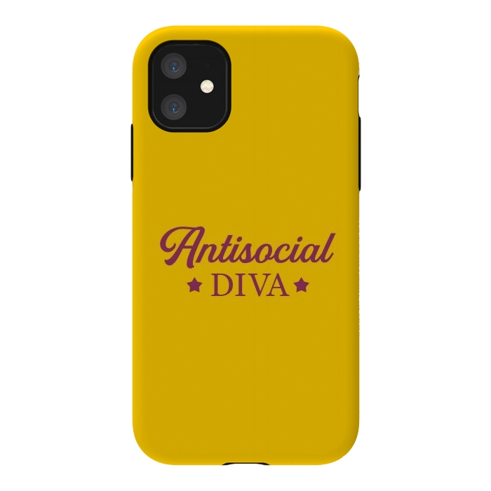 iPhone 11 StrongFit Antisocial diva by Dhruv Narelia
