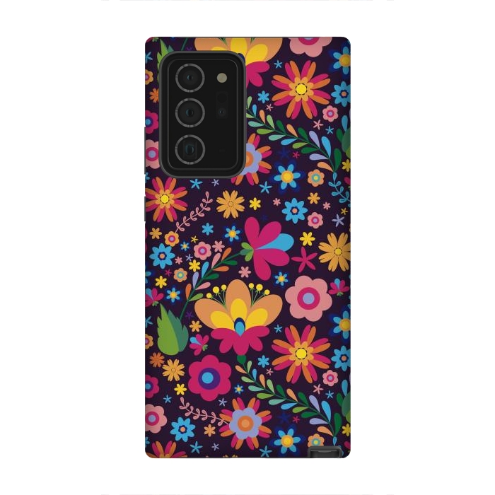 Galaxy Note 20 Ultra StrongFit Pink and Yellow Flower Party by ArtsCase