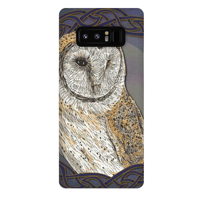 Galaxy Note 8 StrongFit Beautiful Barn Owl by Lotti Brown
