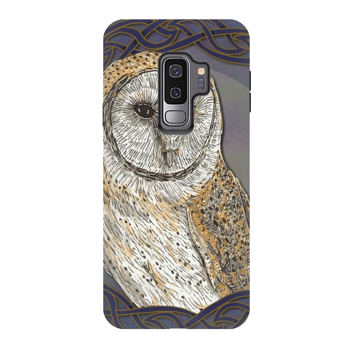 Galaxy S9 plus StrongFit Beautiful Barn Owl by Lotti Brown