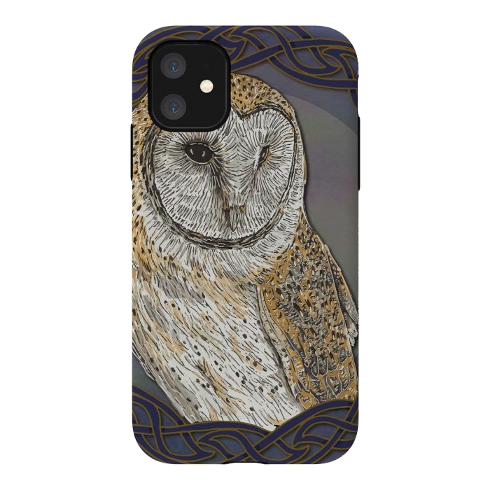 iPhone 11 StrongFit Beautiful Barn Owl by Lotti Brown